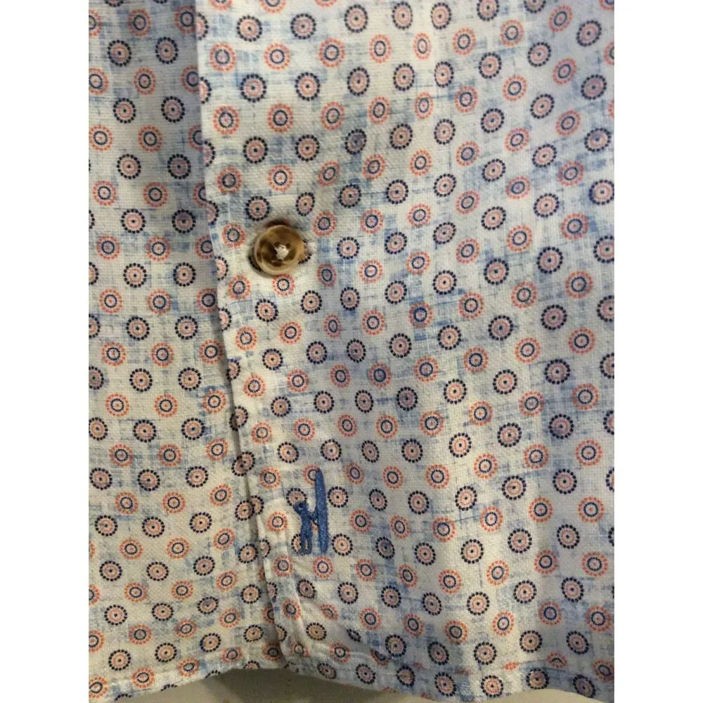 Johnnie O Top Shelf XXL mens print button down shirt short sleeve